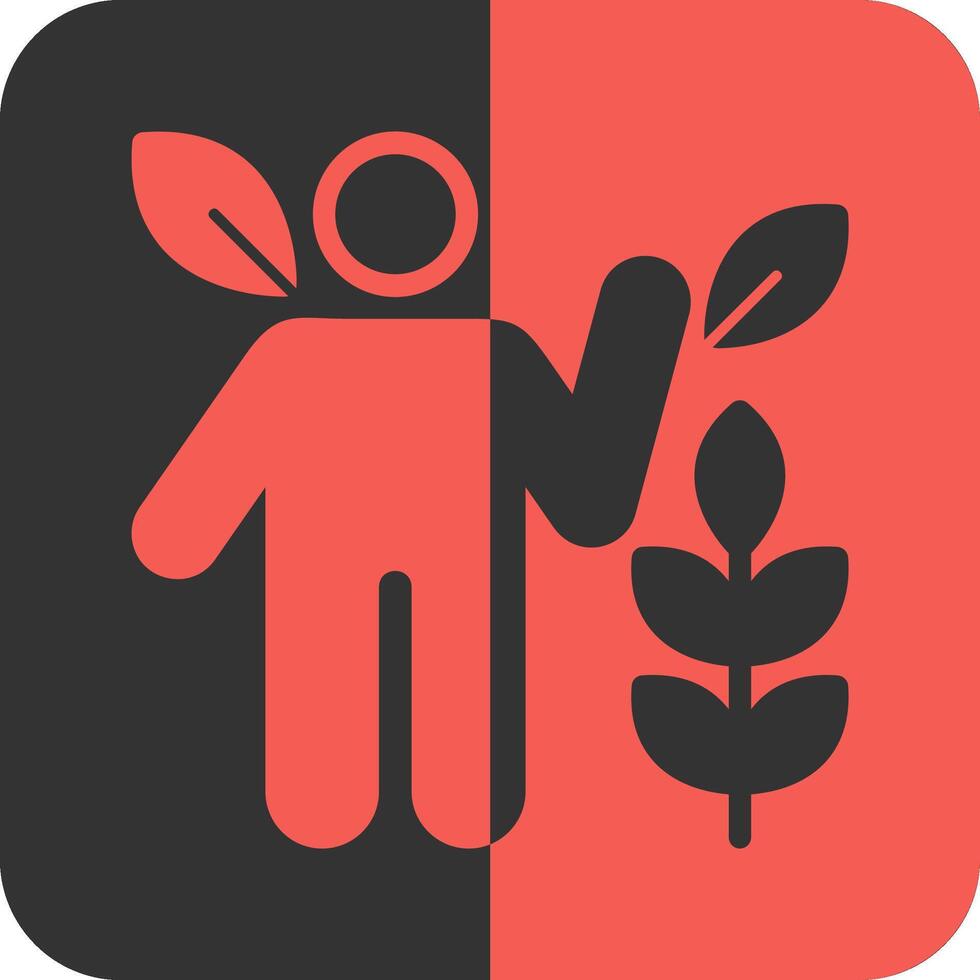 Fiber Red Inverse Icon vector