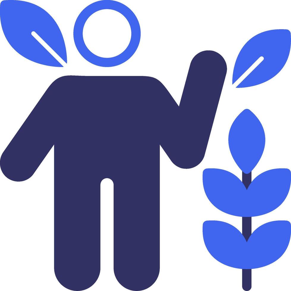 Fiber Solid Two Color Icon vector