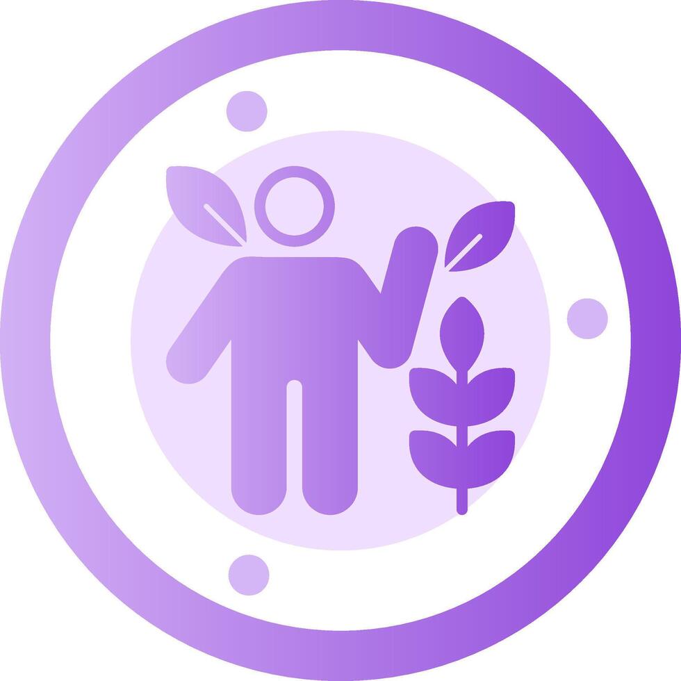Fiber Glyph Gradient Icon vector