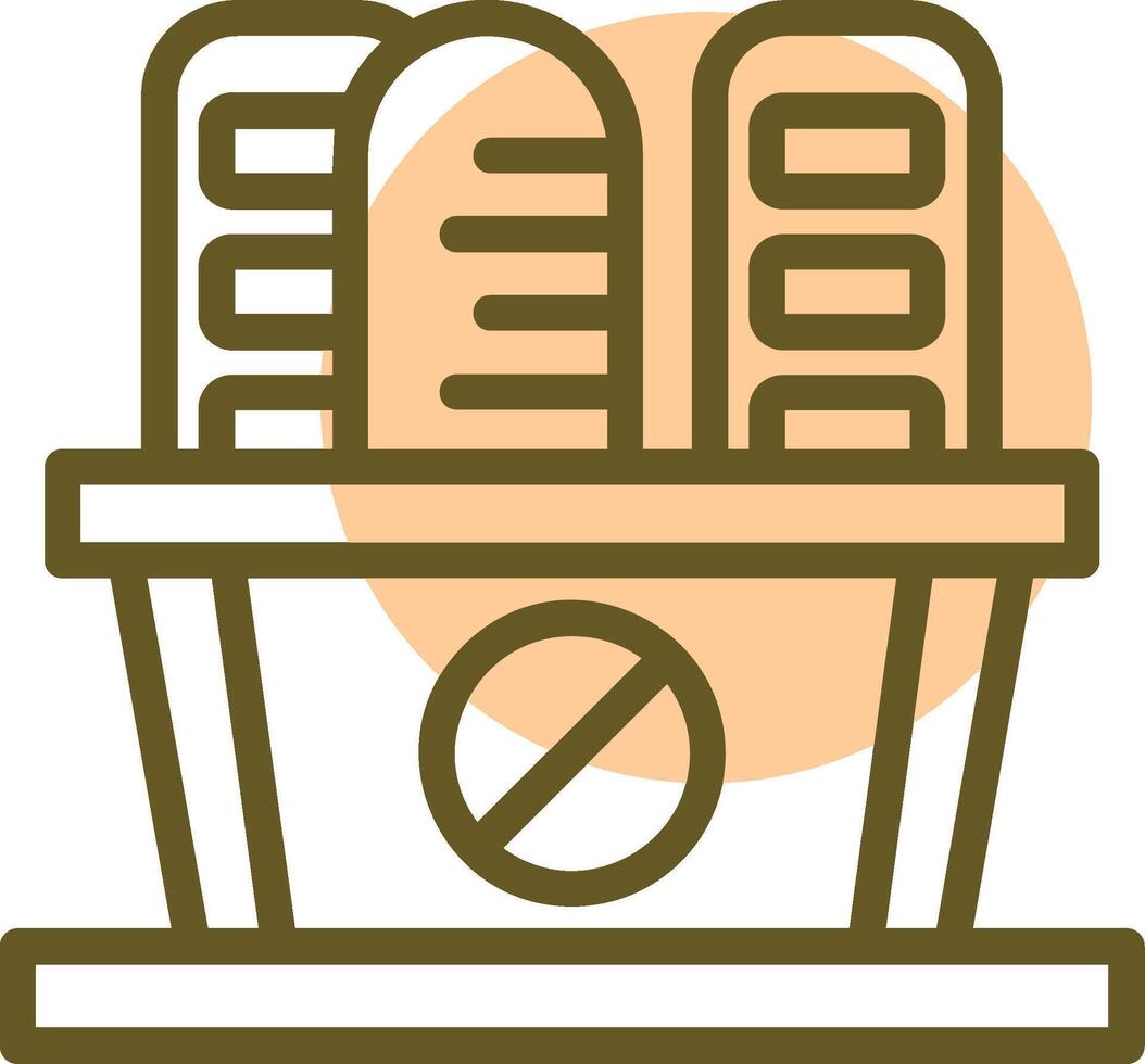 Low Carb Linear Circle Icon vector