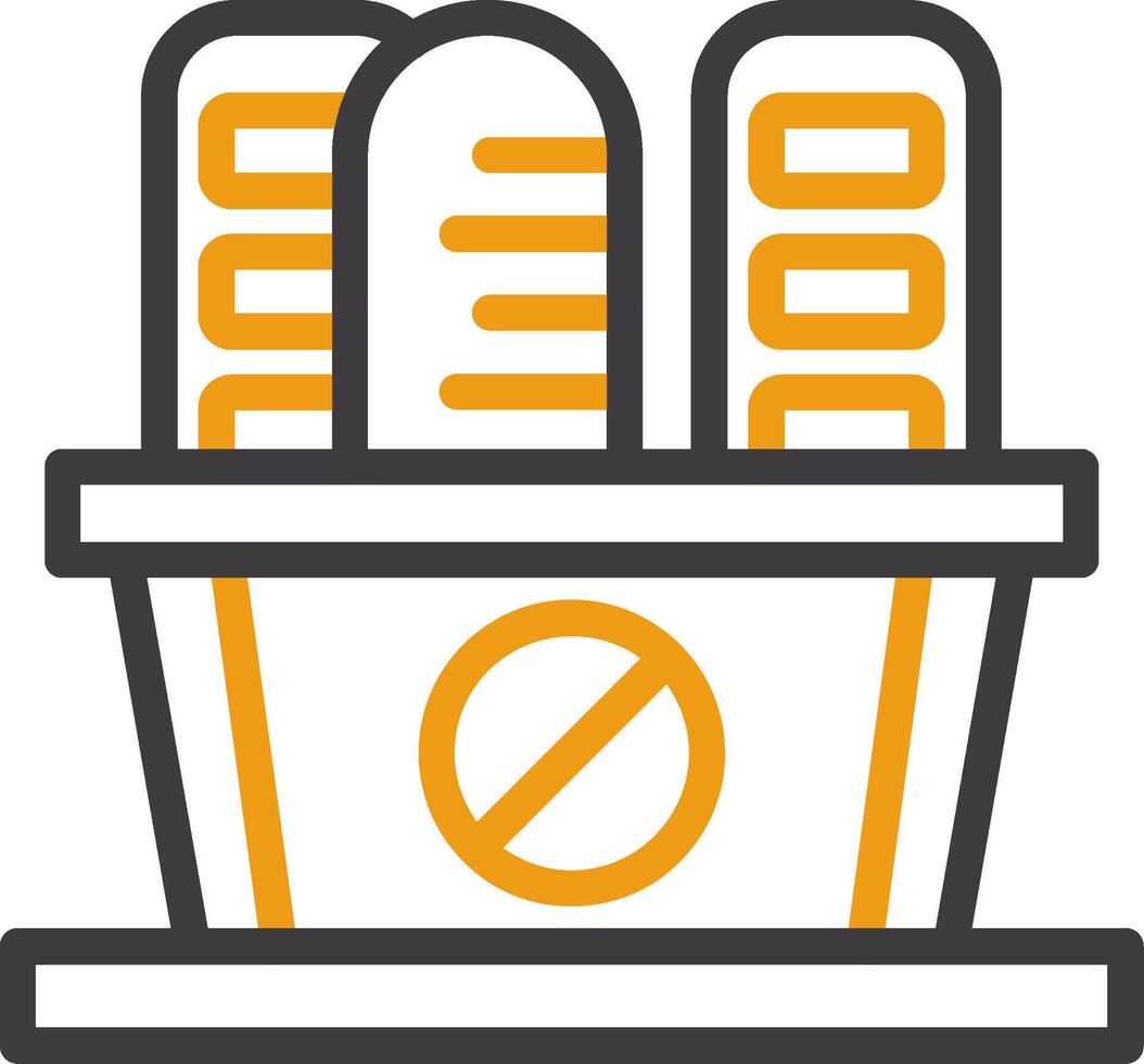 Low Carb Line Two Color Icon vector