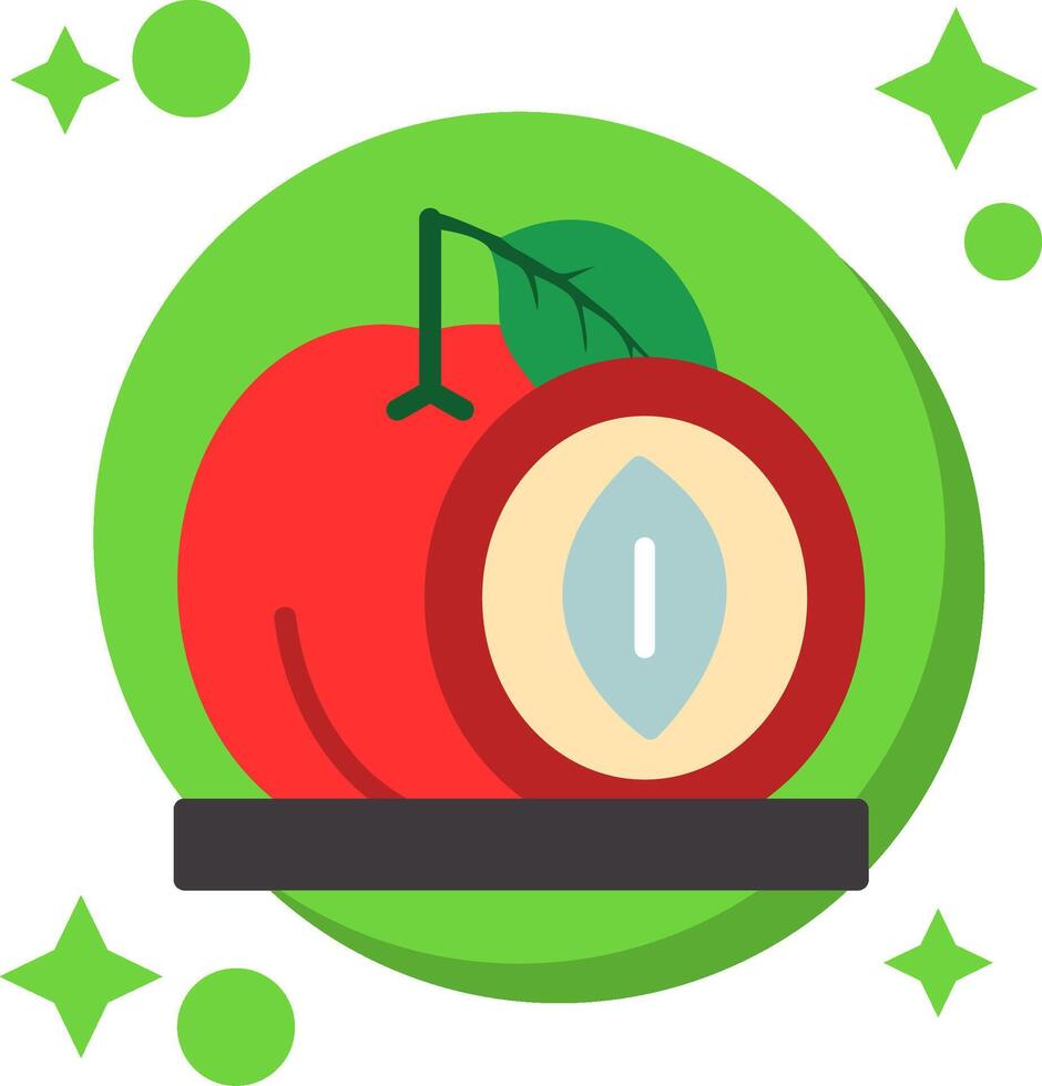 frutas cola color icono vector