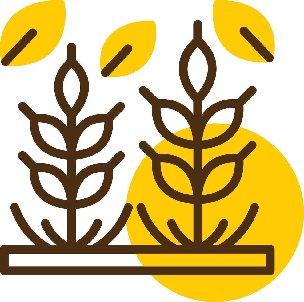 Whole Grains Yellow Lieanr Circle Icon vector
