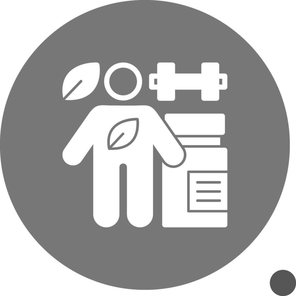 Omega-3 Glyph Shadow Icon vector