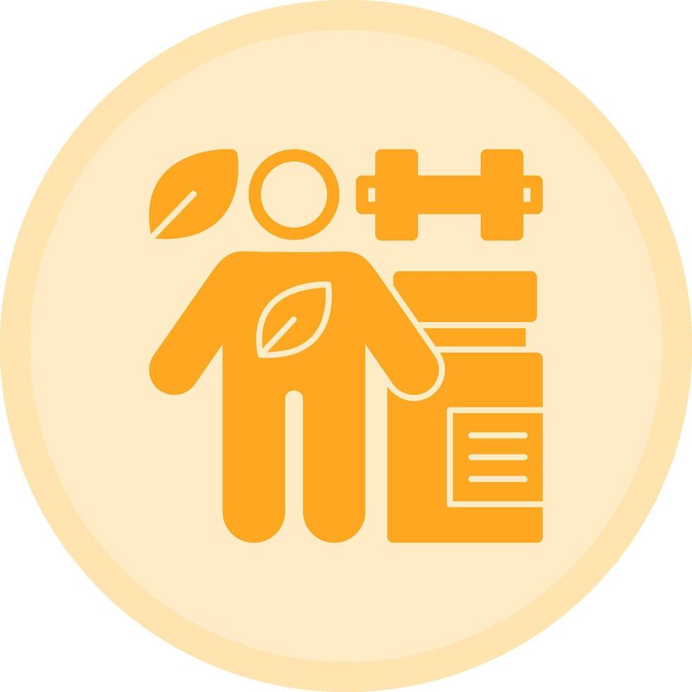 Omega-3 Multicolor Circle Icon vector