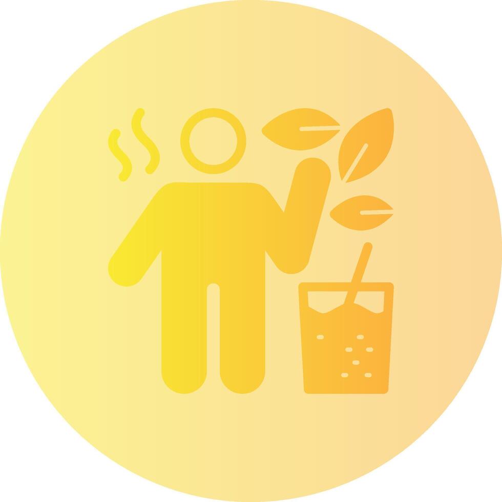 Hydrating Beverages Gradient Circle Icon vector