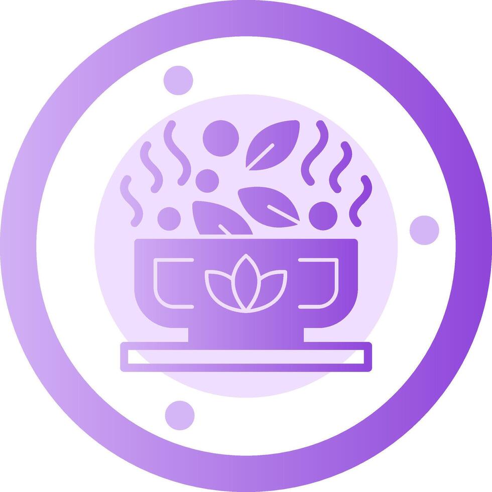 Green Tea Glyph Gradient Icon vector