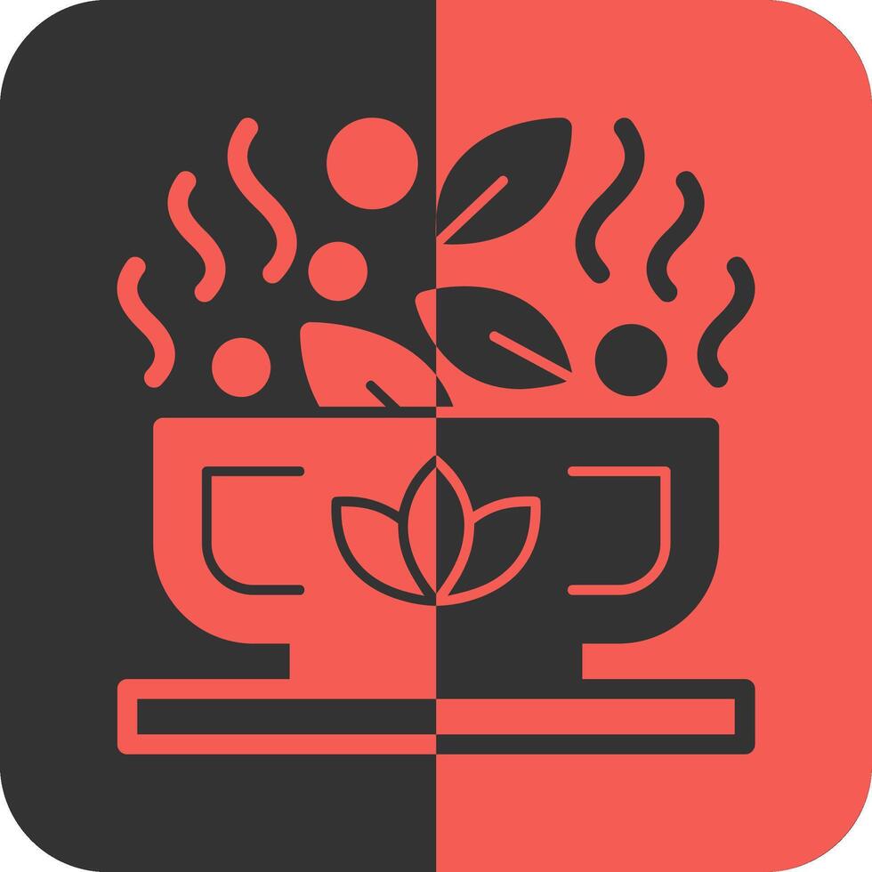 Green Tea Red Inverse Icon vector