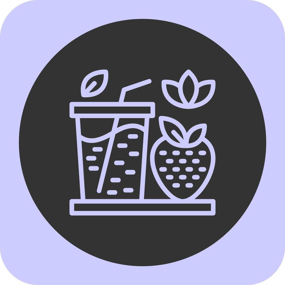 Smoothies Linear Round Icon vector