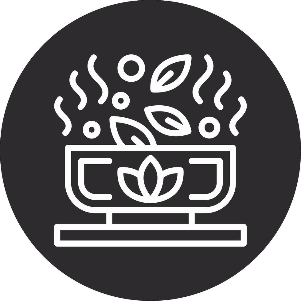 Green Tea Inverted Icon vector