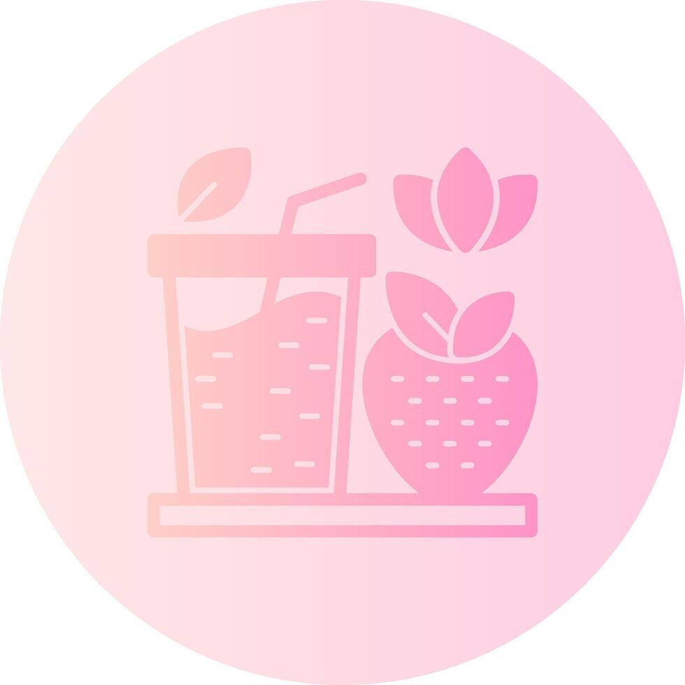 Smoothies Gradient Circle Icon vector