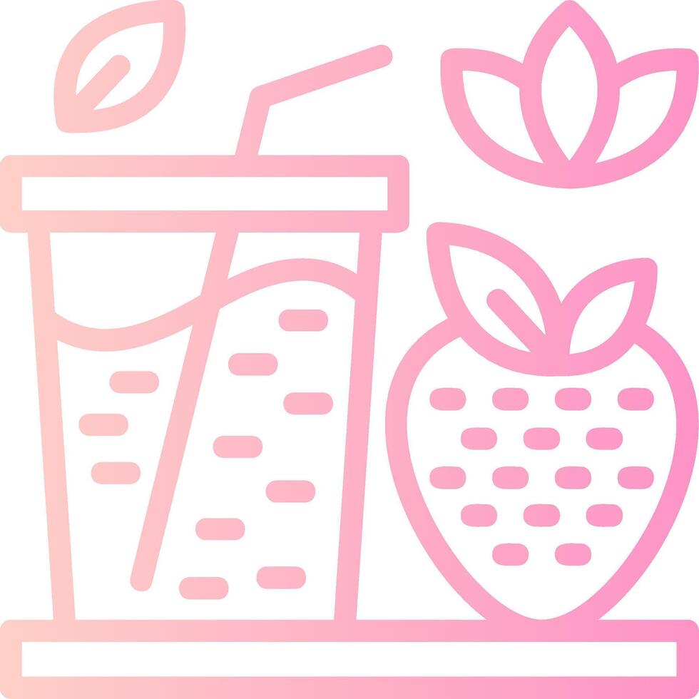 Smoothies Linear Gradient Icon vector
