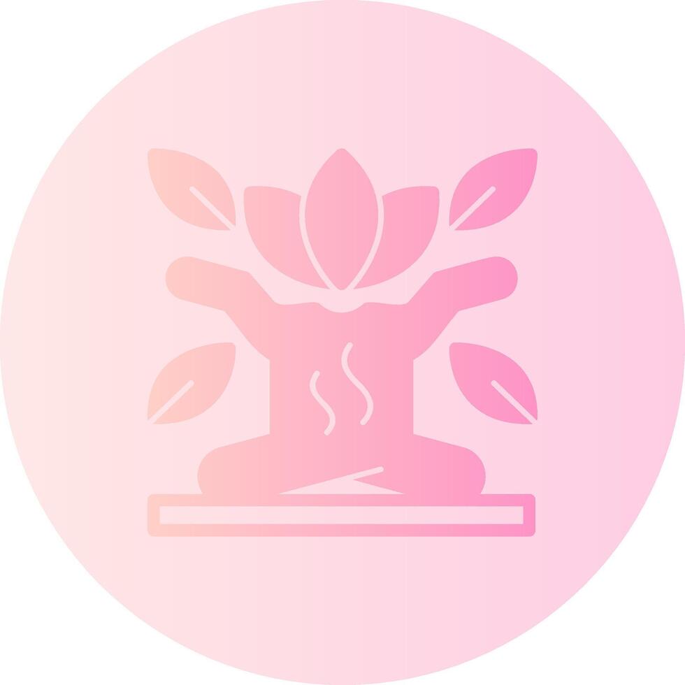 Mindfulness Gradient Circle Icon vector