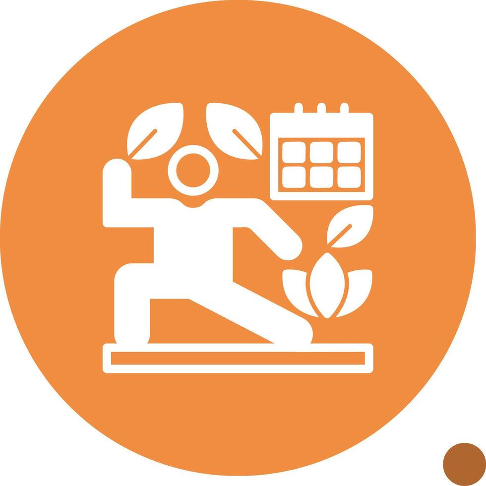 Wellness Routine Glyph Shadow Icon vector