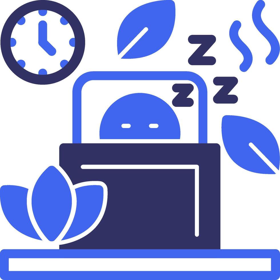 dormir sólido dos color icono vector