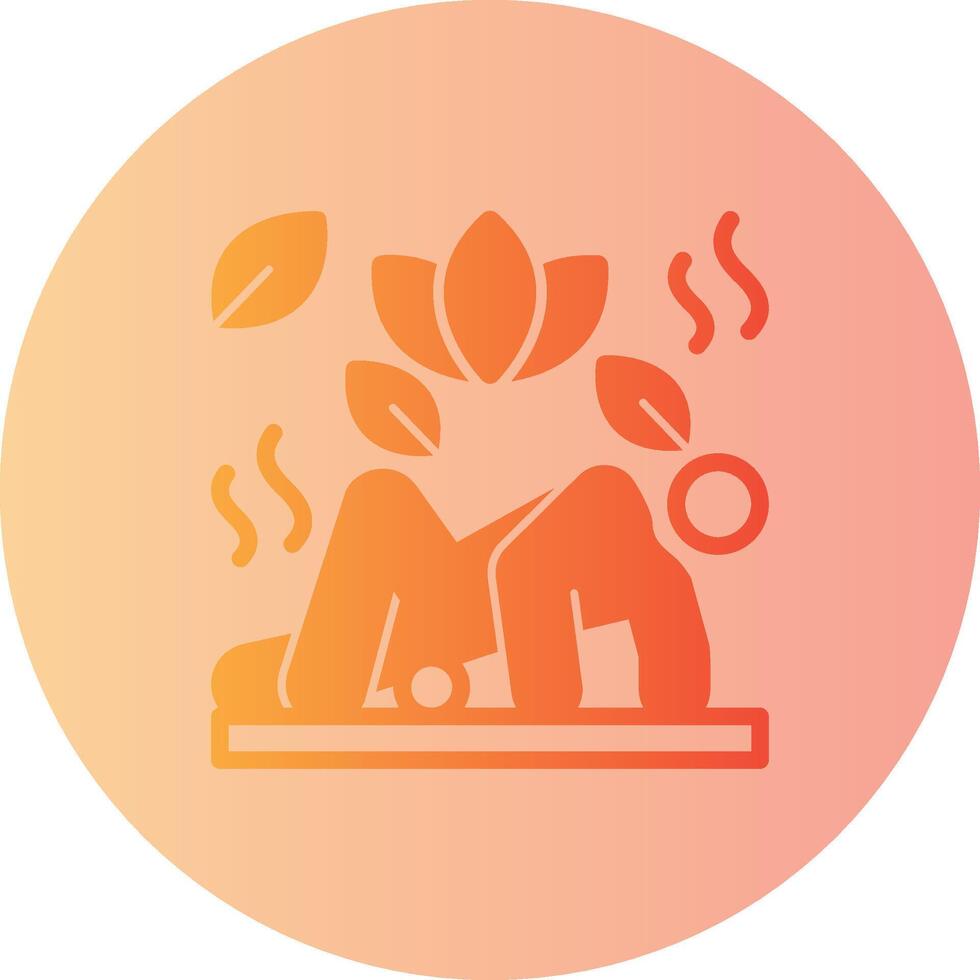 Foam Rolling Gradient Circle Icon vector