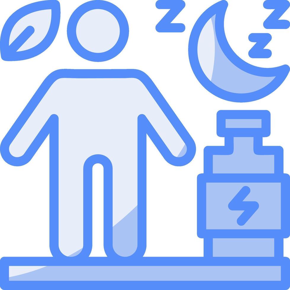 Recovery Line Filled Blue Icon vector