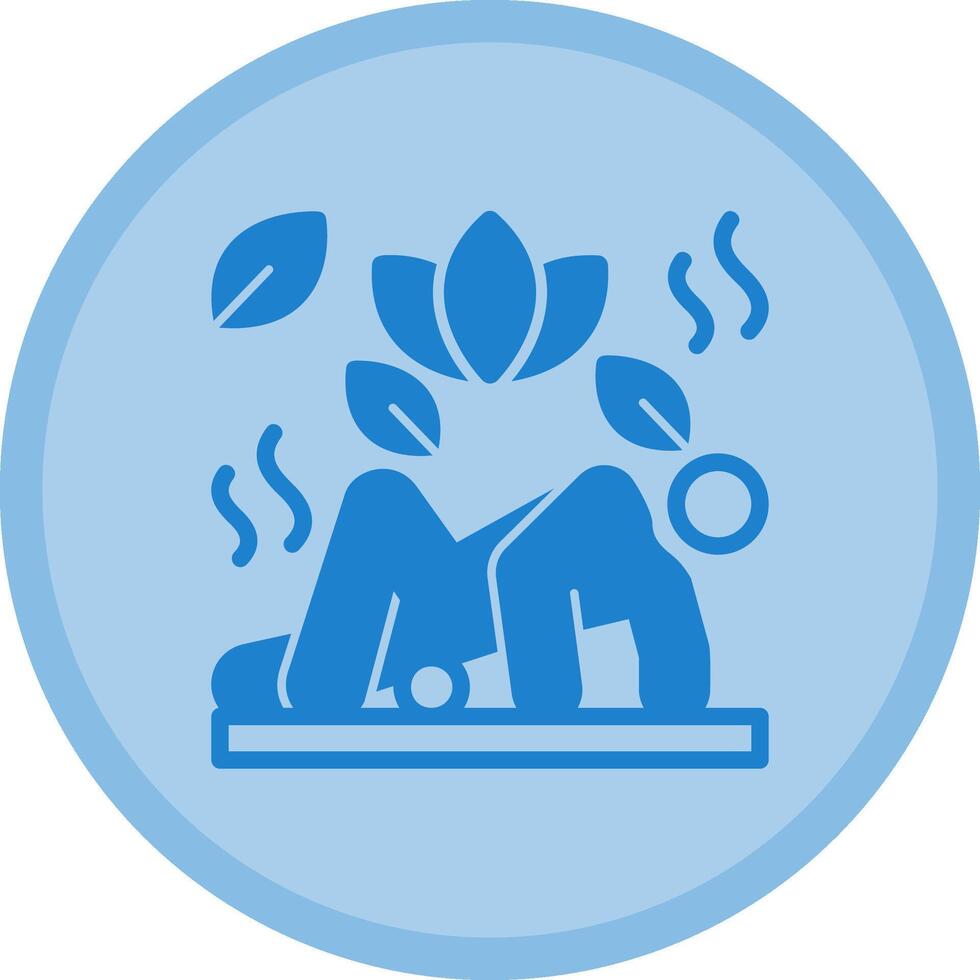 Foam Rolling Multicolor Circle Icon vector