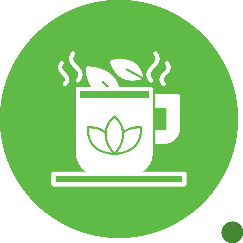 Herbal Tea Glyph Shadow Icon vector