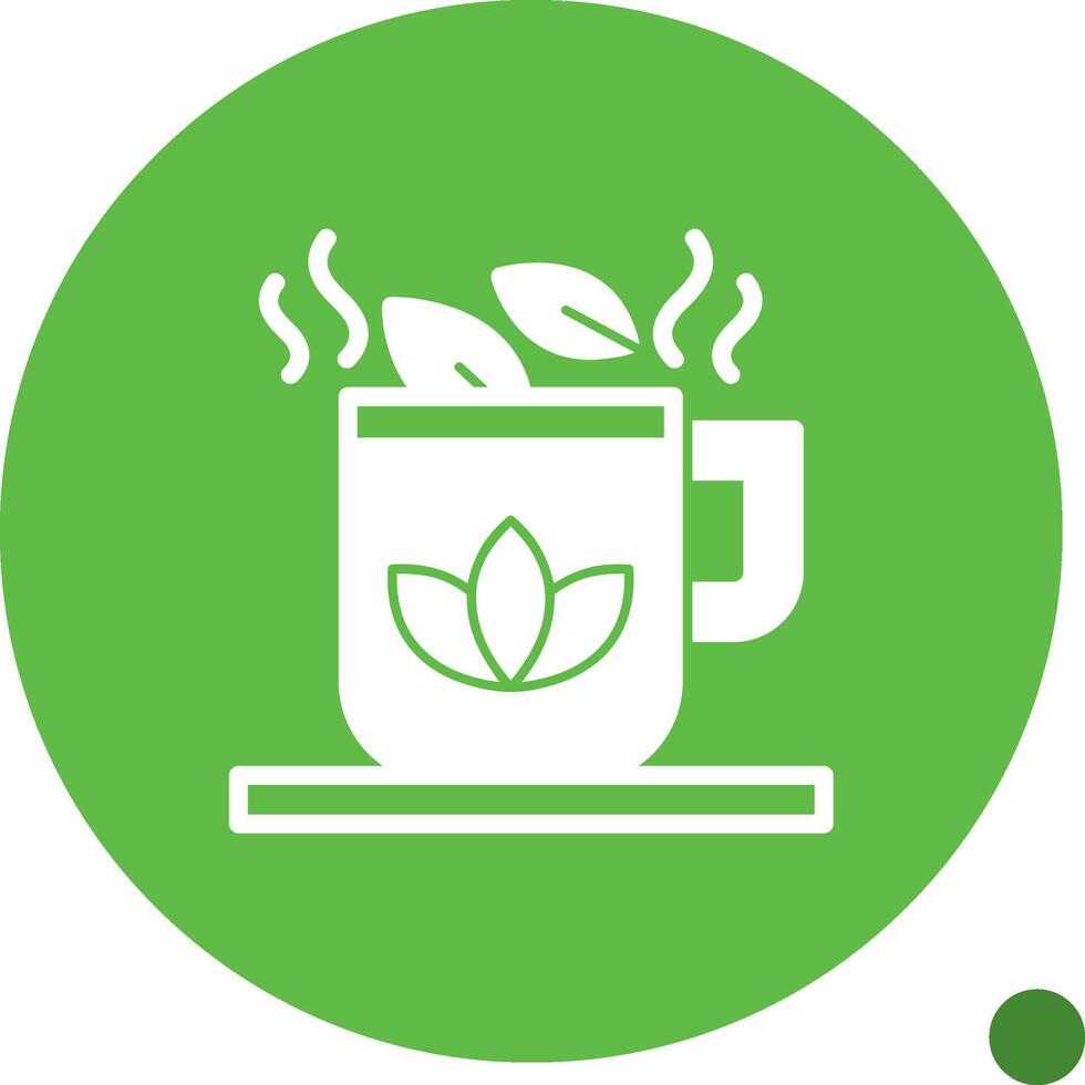 Herbal Tea Glyph Shadow Icon vector