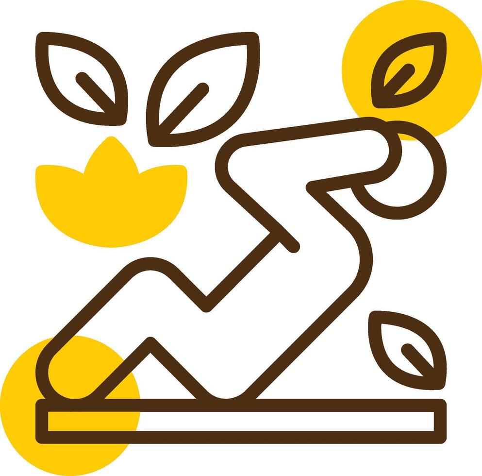 Bodyweight Exercises Yellow Lieanr Circle Icon vector