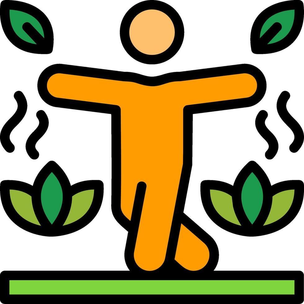 Zumba Line Filled Icon vector