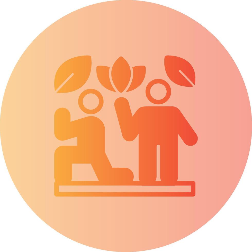 Personal Trainer Gradient Circle Icon vector