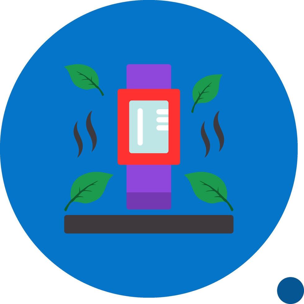 Fitness Tracker Flat Shadow Icon vector