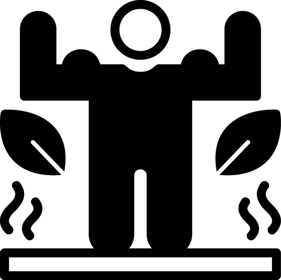 Muscle Mass Glyph Icon vector