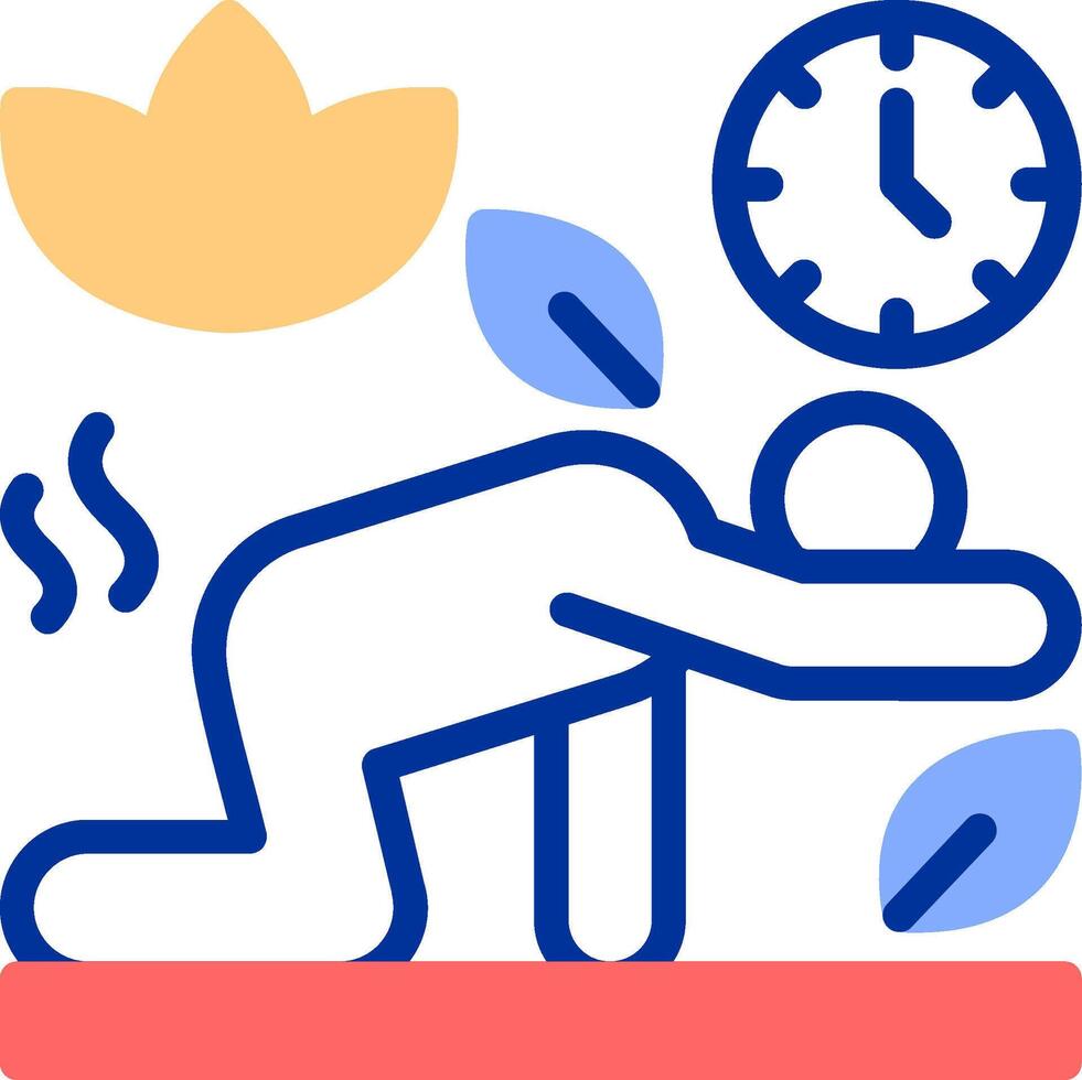 Active Minutes Color Filled Icon vector