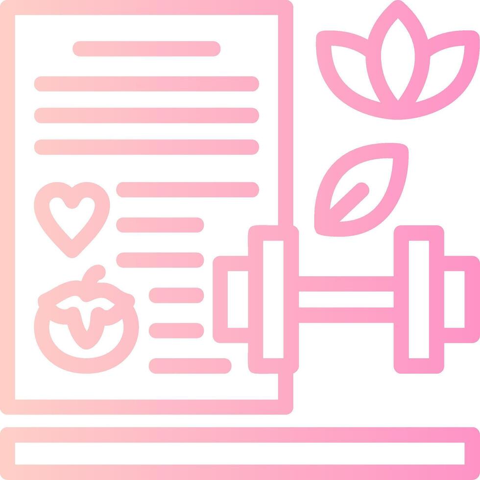 Fitness Goals Linear Gradient Icon vector