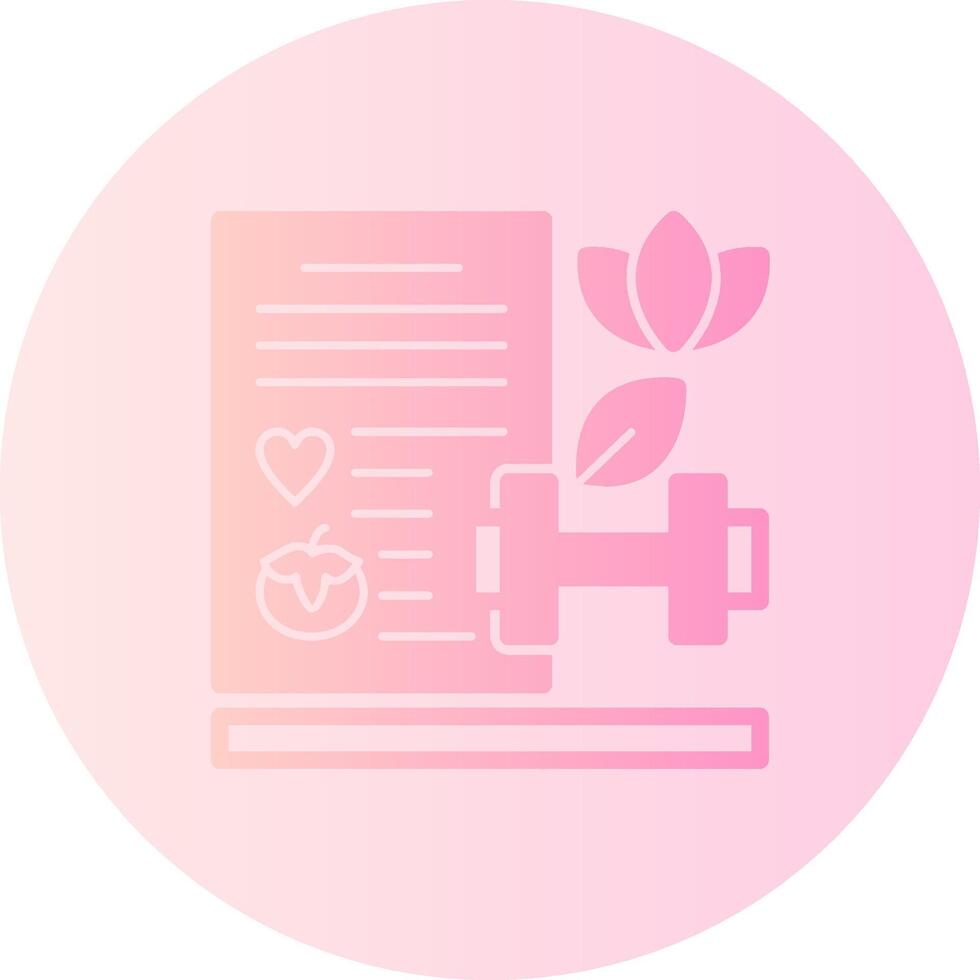 Fitness Goals Gradient Circle Icon vector