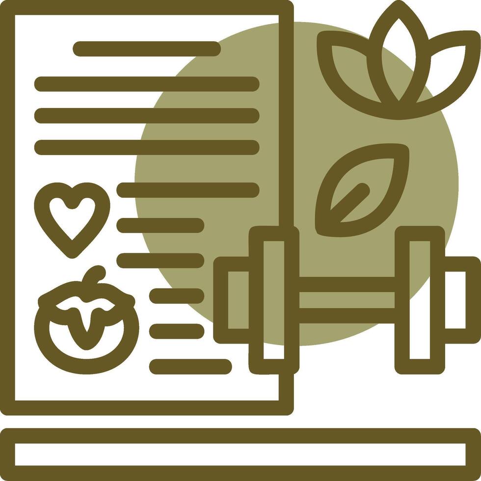 Fitness Goals Linear Circle Icon vector