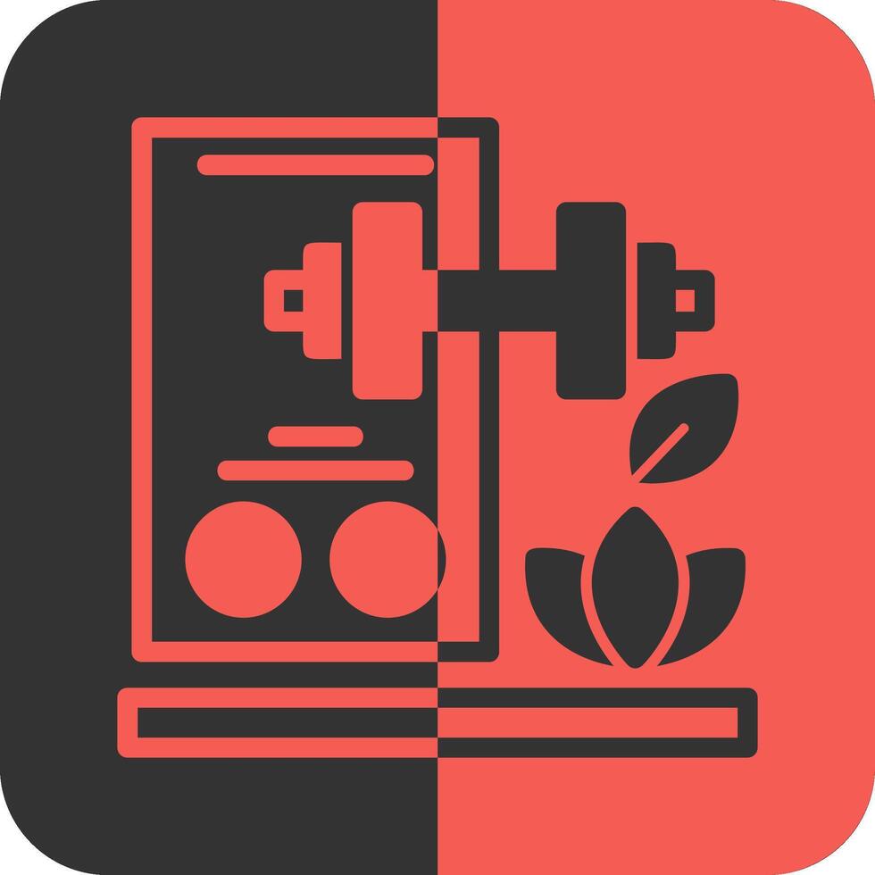 Progress Tracking Red Inverse Icon vector