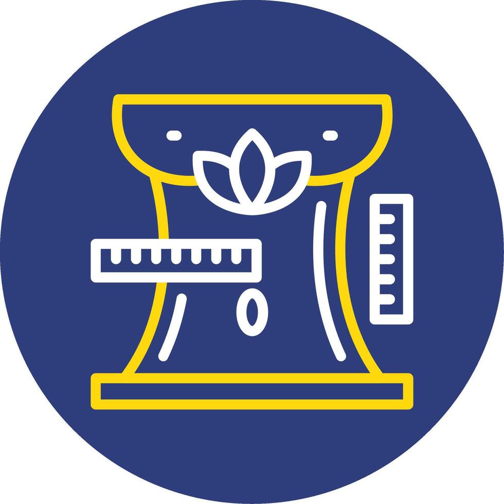 Body Measurements Dual Line Circle Icon vector