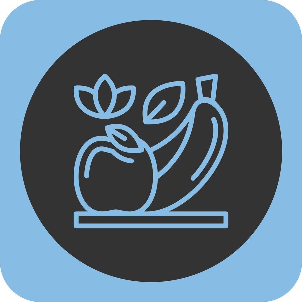 Healthy Snacking Linear Round Icon vector