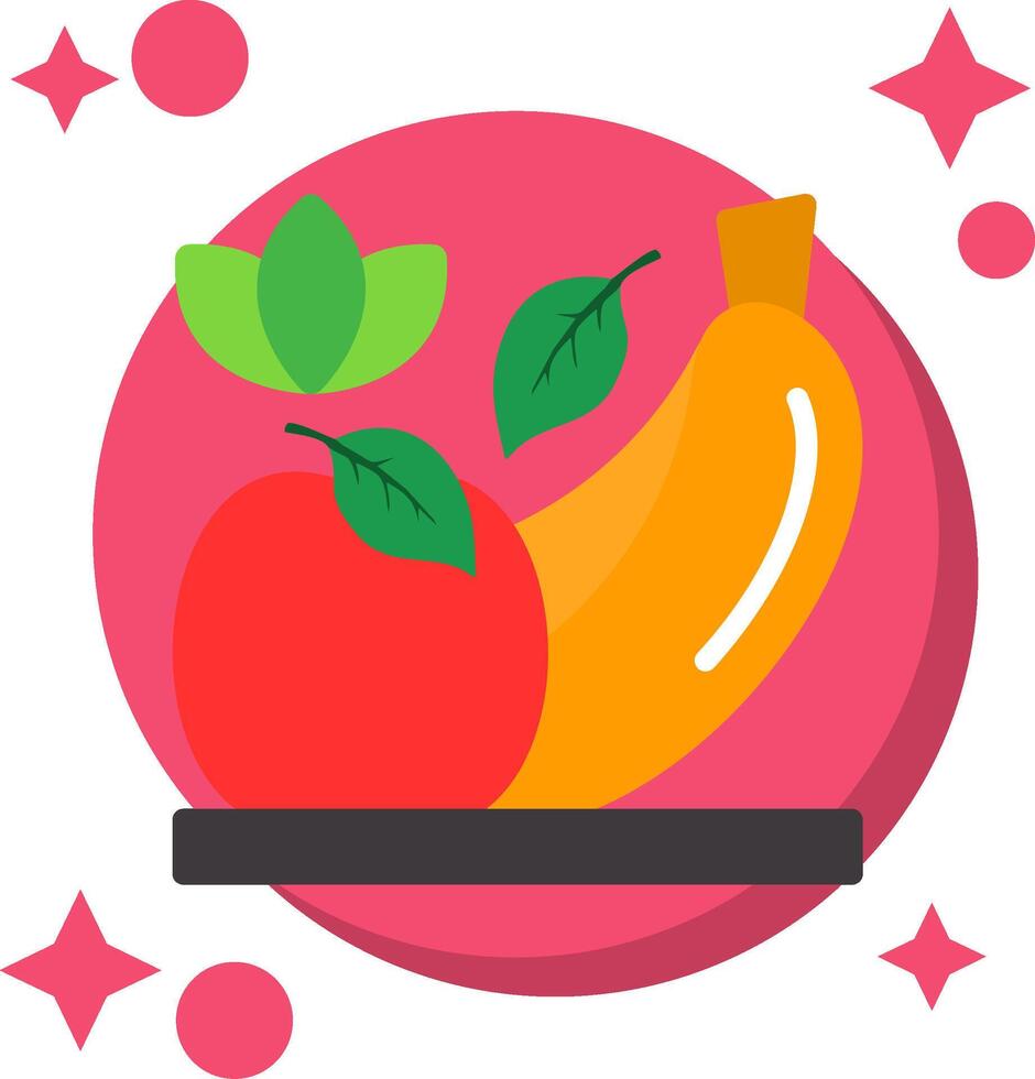 Healthy Snacking Tailed Color Icon vector