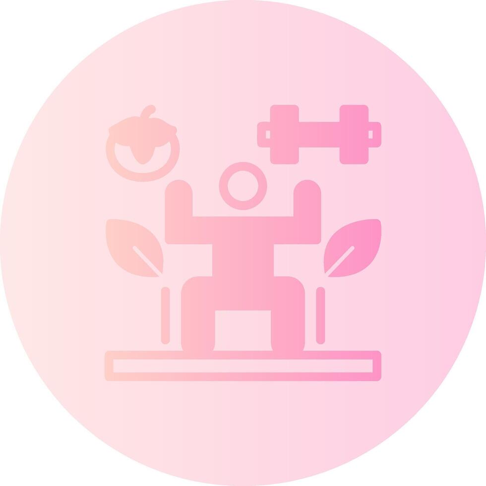 Balanced Lifestyle Gradient Circle Icon vector