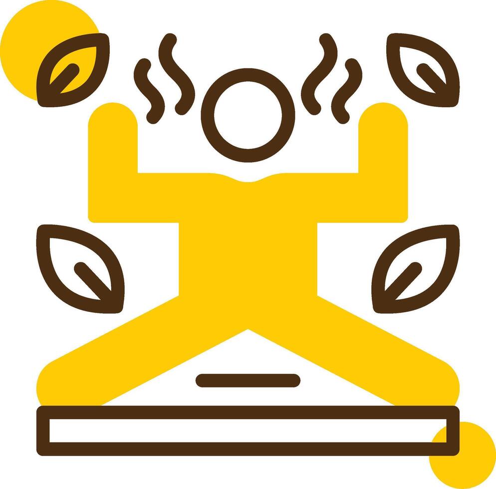 Flexibility Training Yellow Lieanr Circle Icon vector