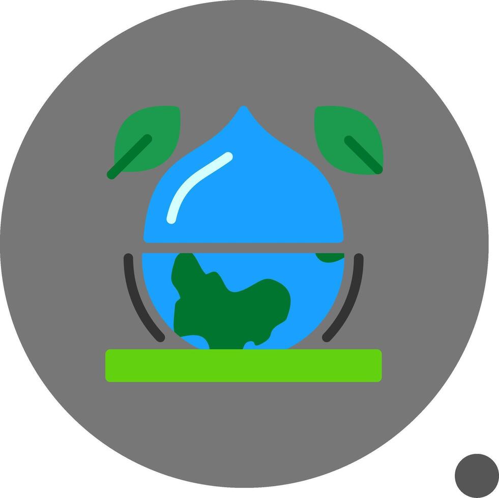 Water conservation Flat Shadow Icon vector