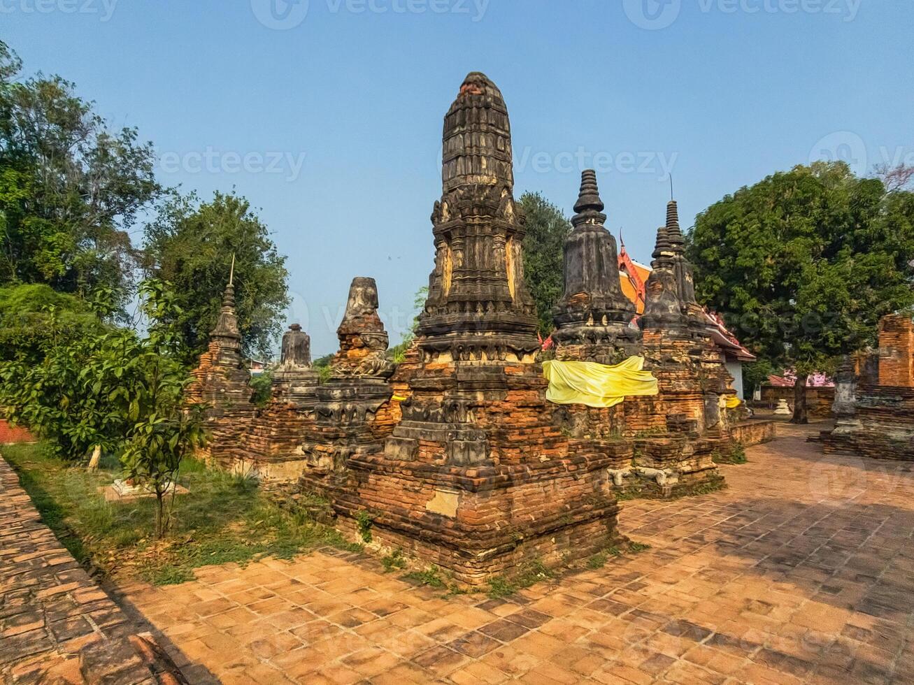 Wat Cherng Tha temple, Unesco World Heritage site, in Phra Nakhon Si Ayutthaya, Thailand photo