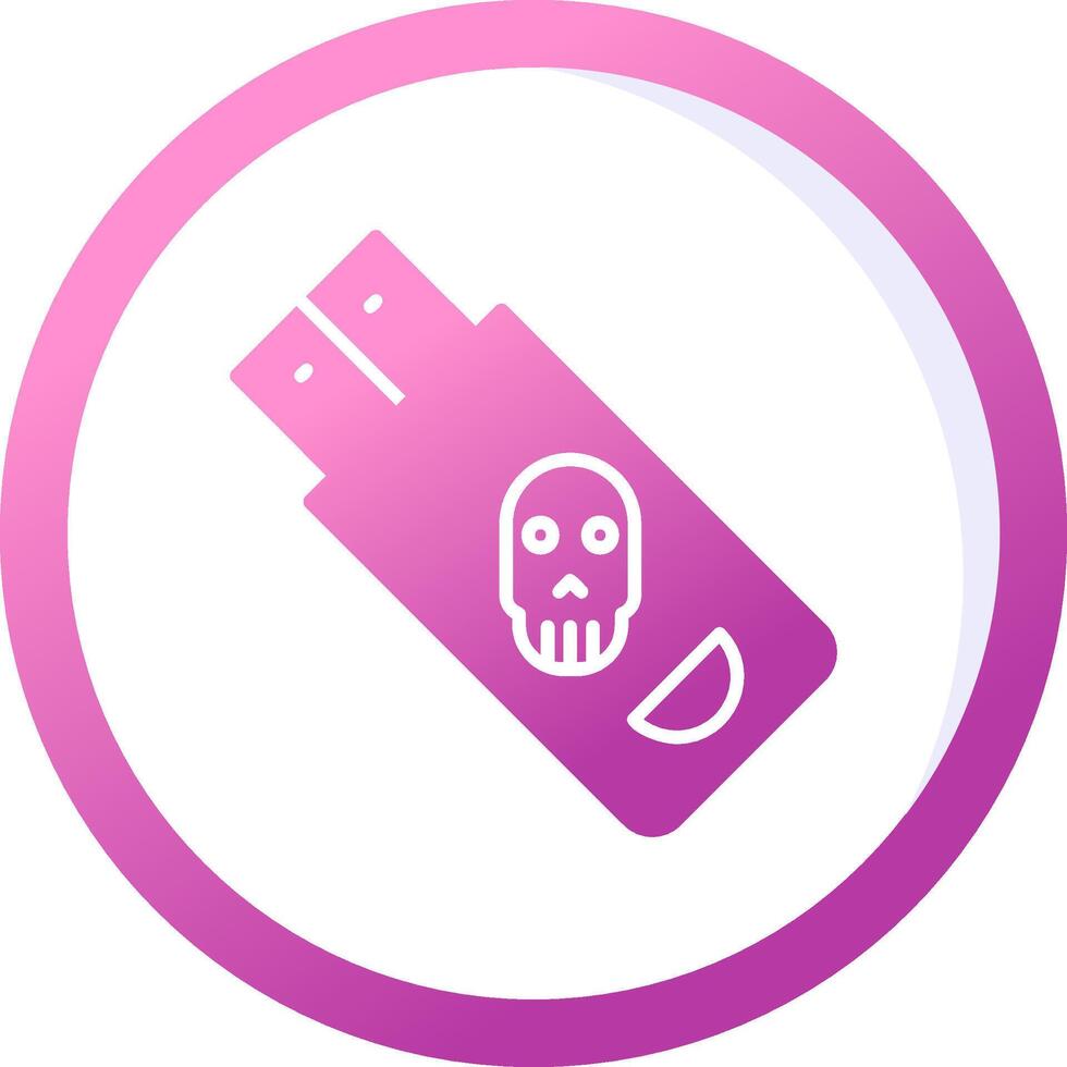 Infected Pendrive Vector Icon