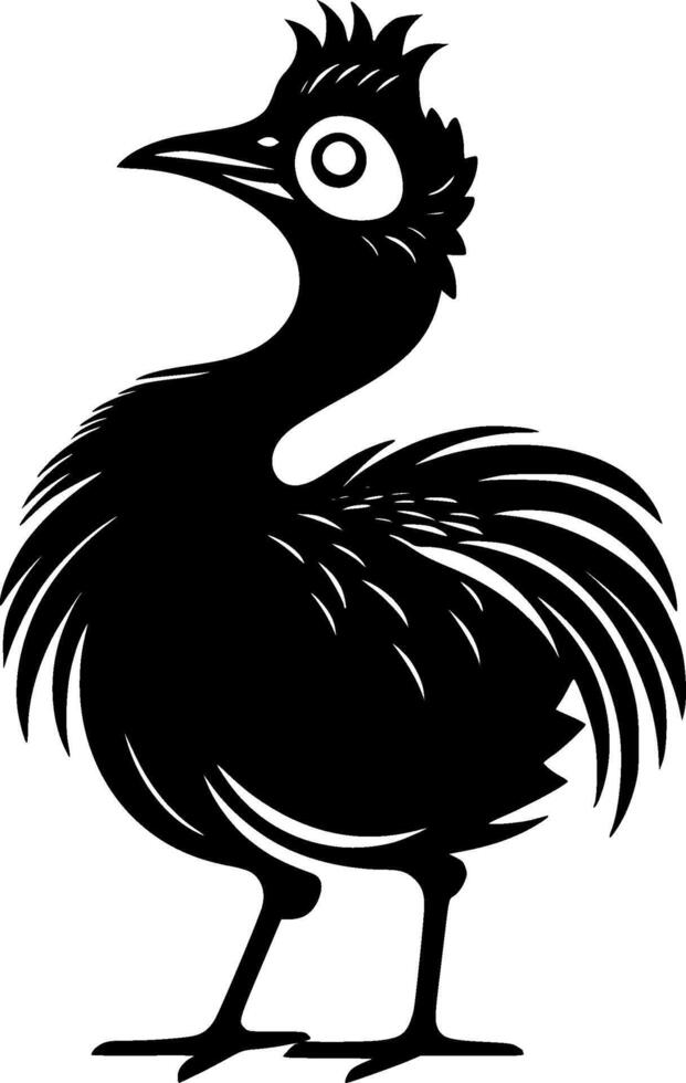 Dodo, Black and White Vector illustration