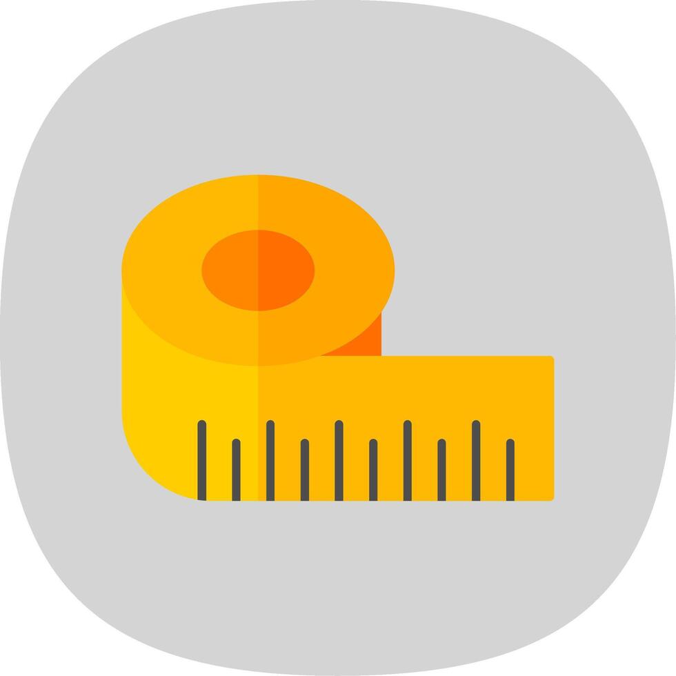 Ruler Flat Curve Icon vector