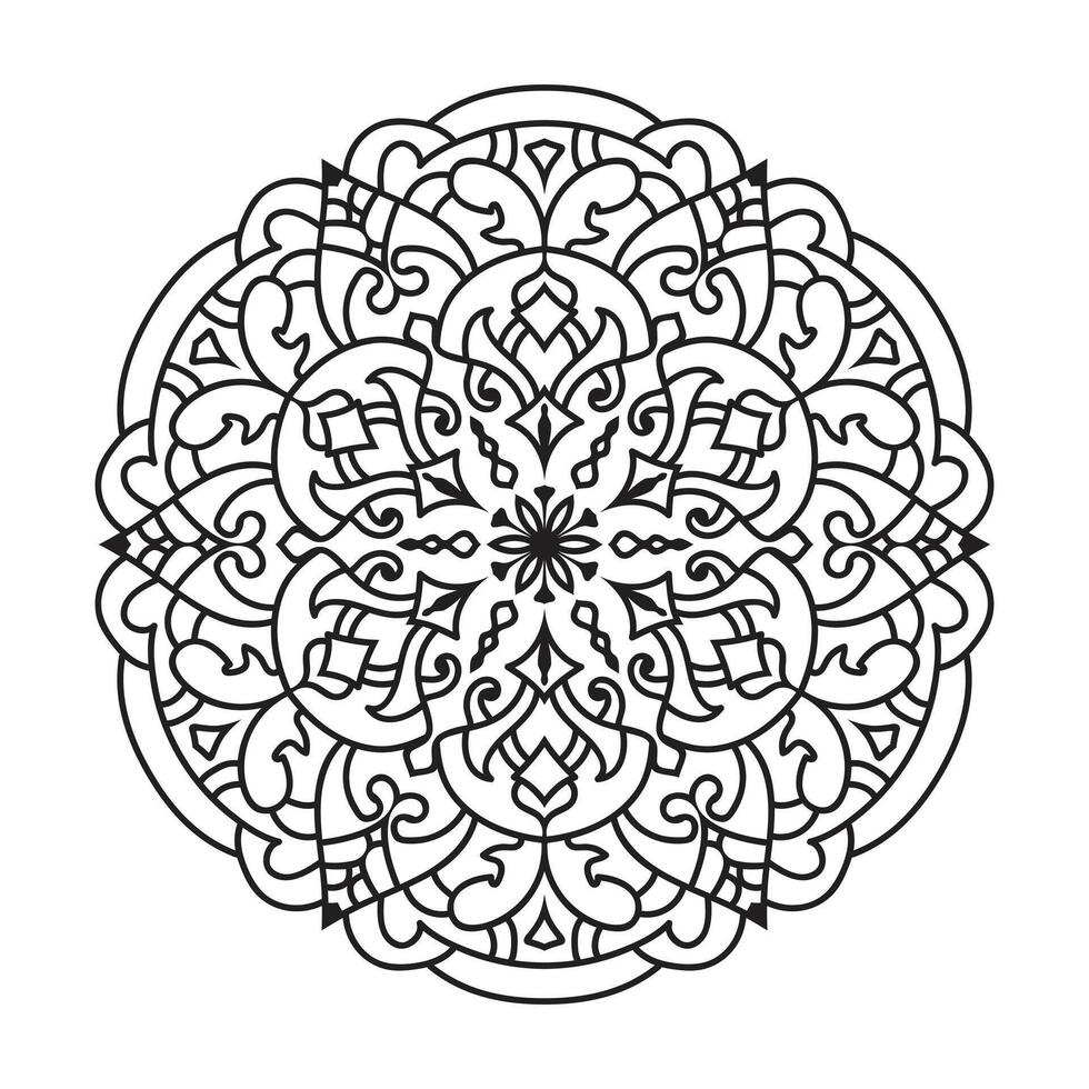 Mandala for coloring page vector