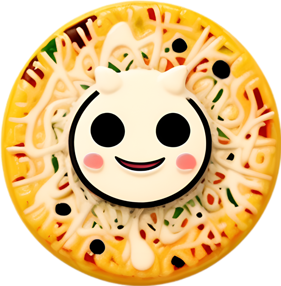 ai gerado okonomiyaki ícone, fofa colorida okonomiyaki ícone. png