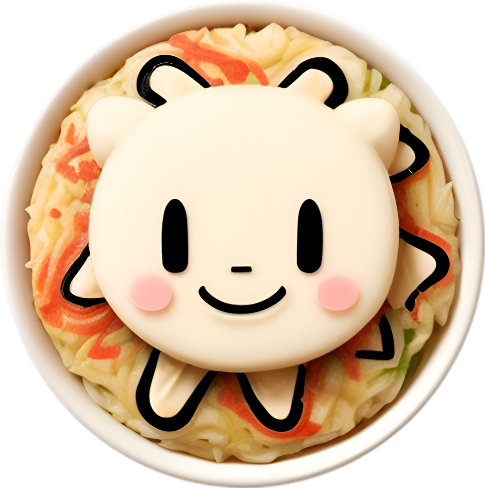 ai gerado okonomiyaki ícone, fofa colorida okonomiyaki ícone. png