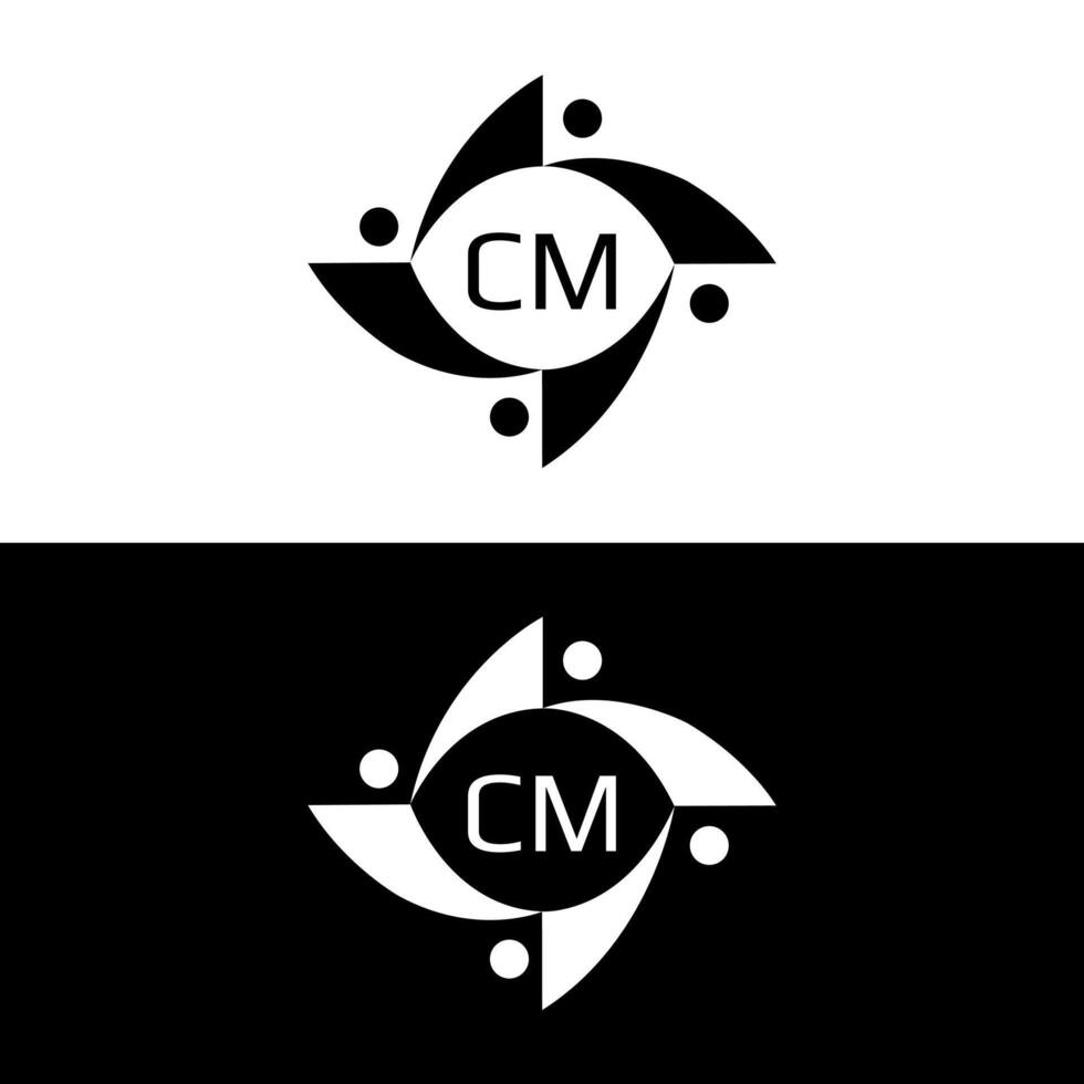 CM logo. C M design. White CM letter. CM, C M letter logo design. Initial letter CM linked circle uppercase monogram logo. C M letter logo vector design. pro vector