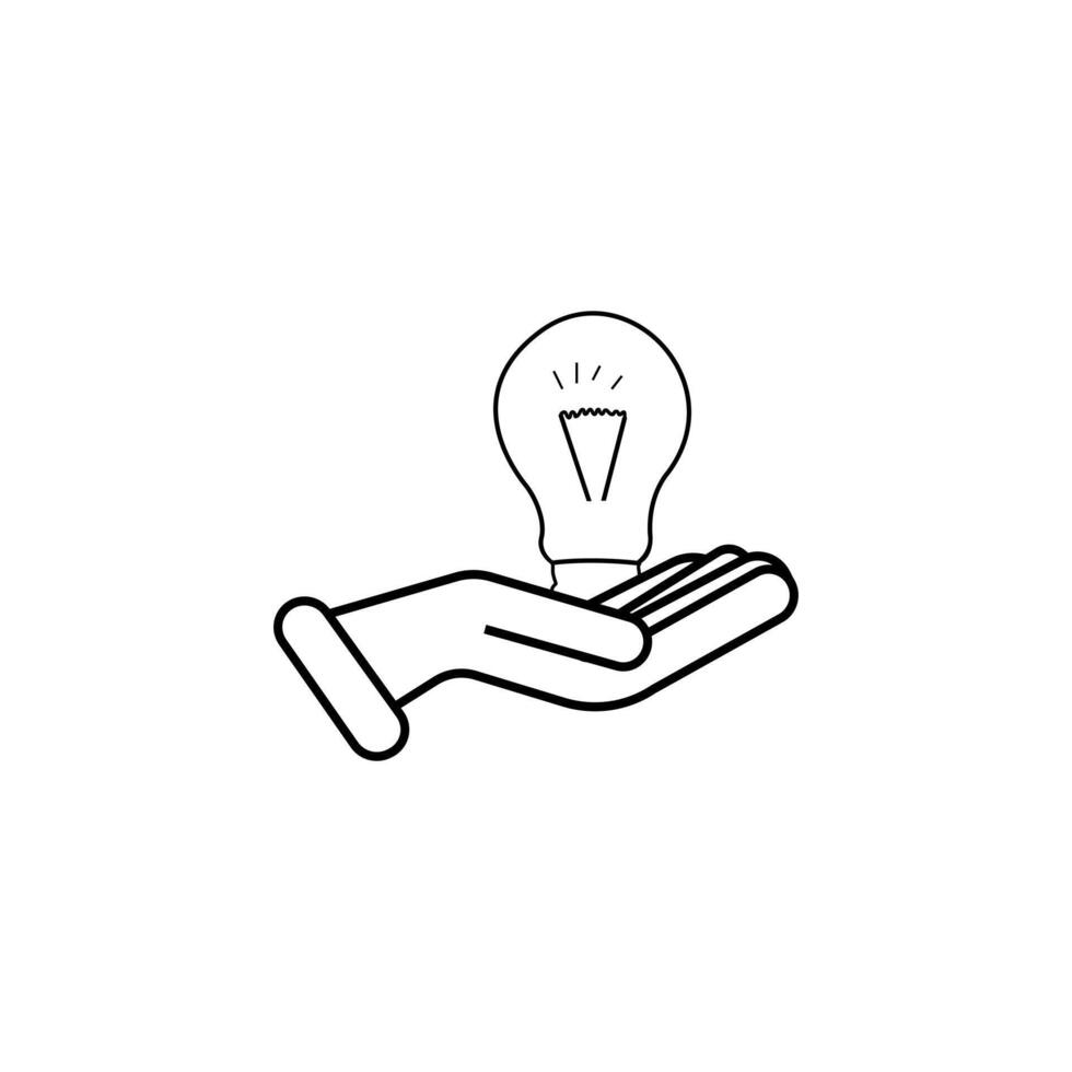 Lightbulb Idea Concept Line Icon. Creative Solution and Innovation Pictogram. Efficient Electric Low Energy Lightbulb Outline Sign. Editable Stroke. Isolated Vector Illustration. Pro Vector
