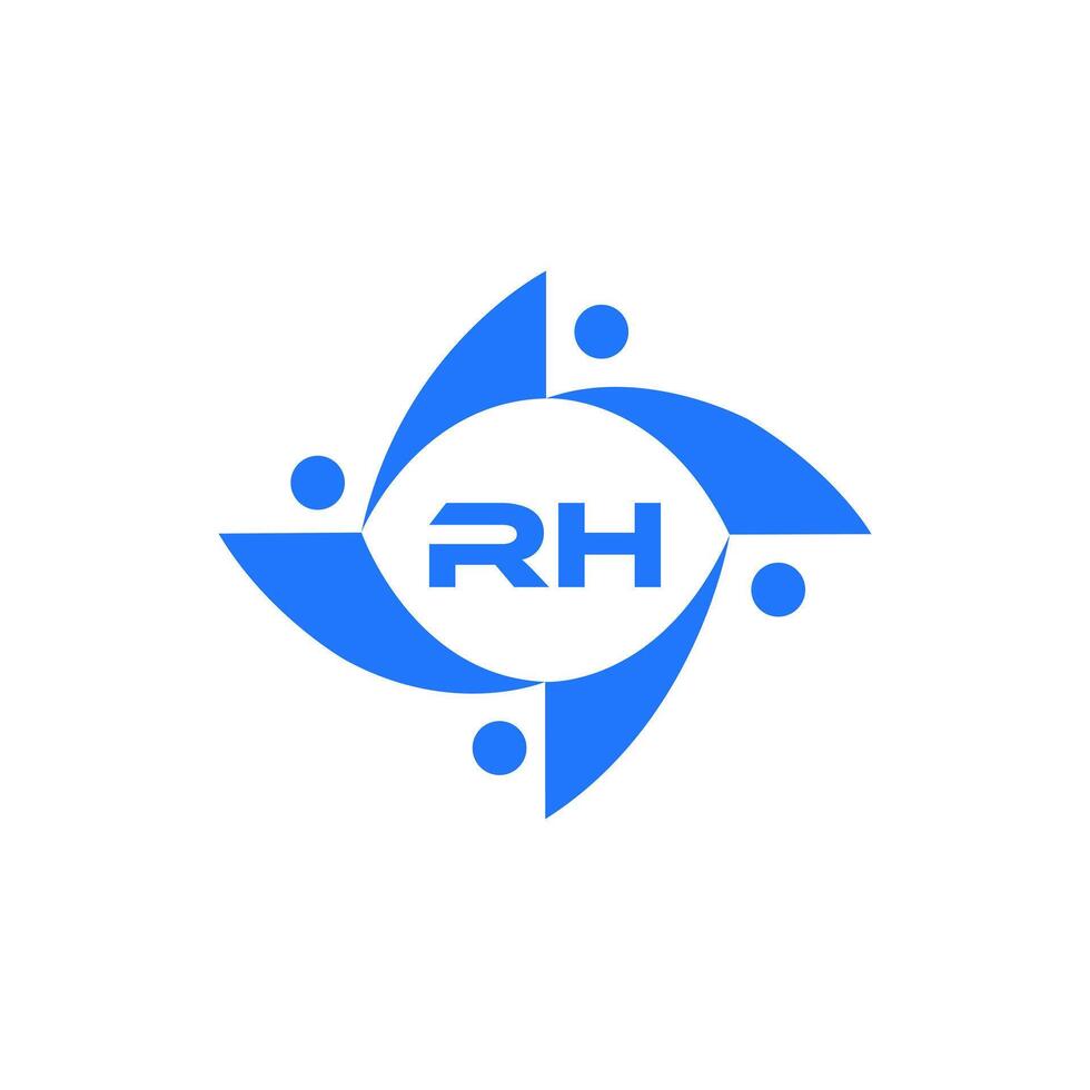 RH logo. RH set , R H design. White RH letter. RH, R H letter logo design. Initial letter RH letter logo set, linked circle uppercase monogram logo. R H letter logo vector design. pro vector